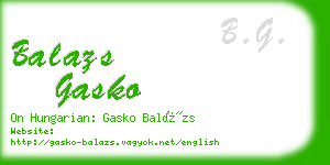 balazs gasko business card